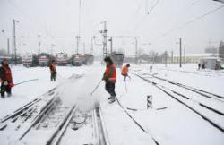 железнодорожники снег